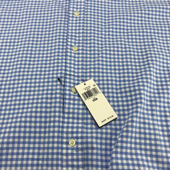 Polo Ralph Lauren‎ Shirt Blue White Gingham Check Oxford Button Down 5XB NWT - Picture 8 of 12